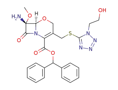 (6R,7R)-7-(amino)-3-(((1-(2-hydroxyethyl)-1H-tetrazol-5-yl)thio)methyl)-7-methoxyl-8-oxo-5-oxa-1-azabicyclo[4.2.0]oct-2-ene-2-formic acid diphenylmethyl ester
